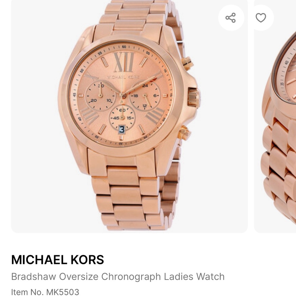 Michael Kors Rose Gold Tone Watch - Picture 5 of 5